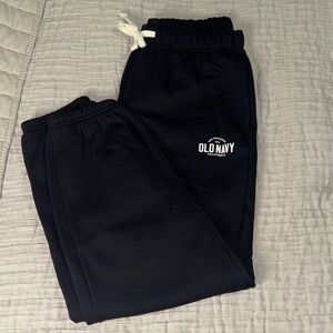 Old Navy Black Joggers with White Logo